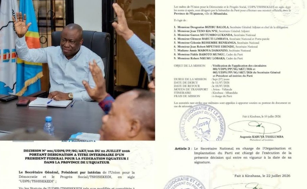 RDC-Politique : la stabilité politique de l’UDPS/Tshisekedi confirmée